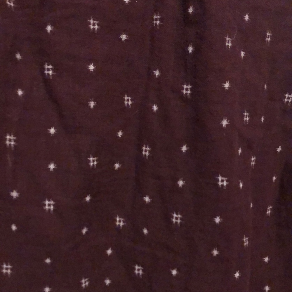 Madewell Cranberry Button Down Pattern Top Small - image 6